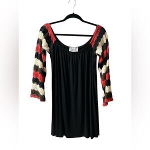 VaVa by Joy Han Crochet‎ Bell Sleeve Mini Dress | Size M | Made in USA